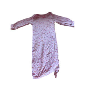 3/$20 Simple joys newborn gown fold over cuffs elastic bottom pink